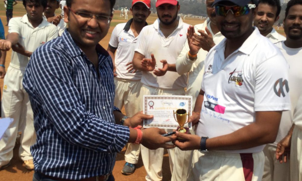 Man of the Match: Amul More (4-12 in 4 overs) of Axis Bank