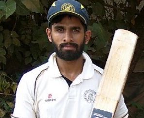 Rahul Desai of Rajawadi Cricket Club (4-25 in 9 overs)