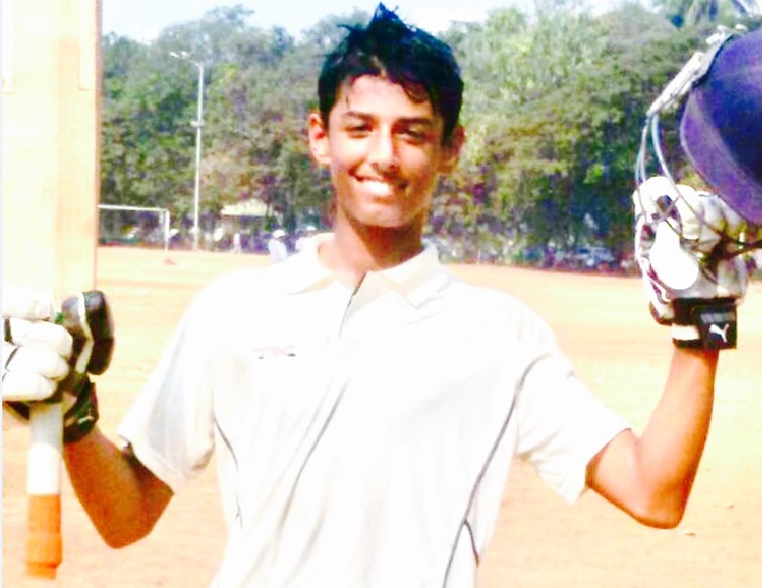 Suryansh Shedge (Gundecha Education Academy School Team) 122 Runs and 2 wkts