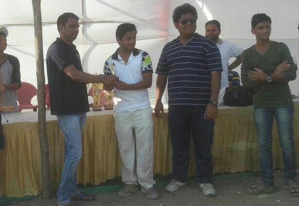 Rajesh Parihar (Pillai's Team) Man of the match not out 45 runs in 20 balls