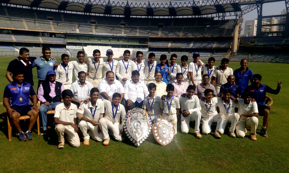 Rizvi Springfield School Team Winning Inter School Harris Shield Under 16 Boys Cricket Tournament 2016