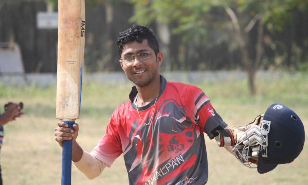 Samrat Nakhwa (Sankalpan Team) Man of the match 50 runs in 45 balls 7 fours