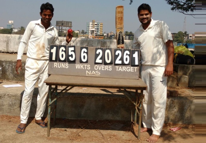 (From Left Side) Ganesh 54 runs and (From Right Side) Tejas 103 runs (From TC Challengers Team)
