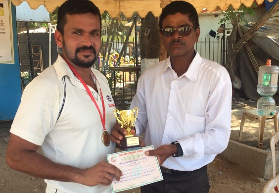 Man of the match - Rugved Chaudhary (Kotak Team) Not out 81 runs in 47 balls 14 fours