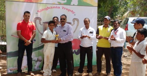 A good team perfomance ensures a victory for Singhania School in the 1st league clash of the Singhania U-14 Tournament