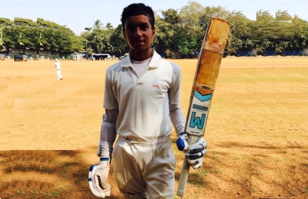 Ayush Jethwa stamps his authority again: scores 116 and scalps 3wkts against Vengsarkar’s XI in the U-14 Total Cup