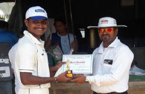 Off-Spinner Santosh Bhillare bags 4/22 to help Reliance Nippon win over WNS in the Dreamz T20 Tournament