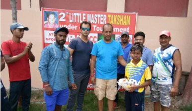 Promising Aditya Sharma scalps a fifer against Udaybhan Academy to enter into the semis of the U/12 Master Taksham Tournament