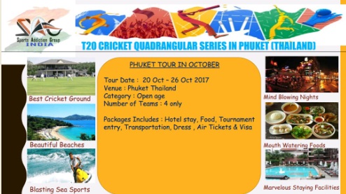 T-20 Cricket Quadrangular Series Tournament Thailand