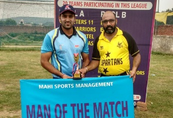 Pradeep’s unbeaten 76* steers JR 11 to a win in the ongoing Skyline T20 League