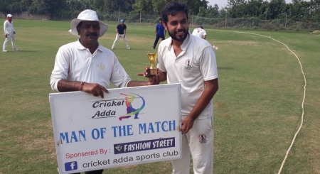 Arjun Mishra’s all-round exploits helps Passion for Cricket win over DRS in the Cricket Adda T20 Cup 2017