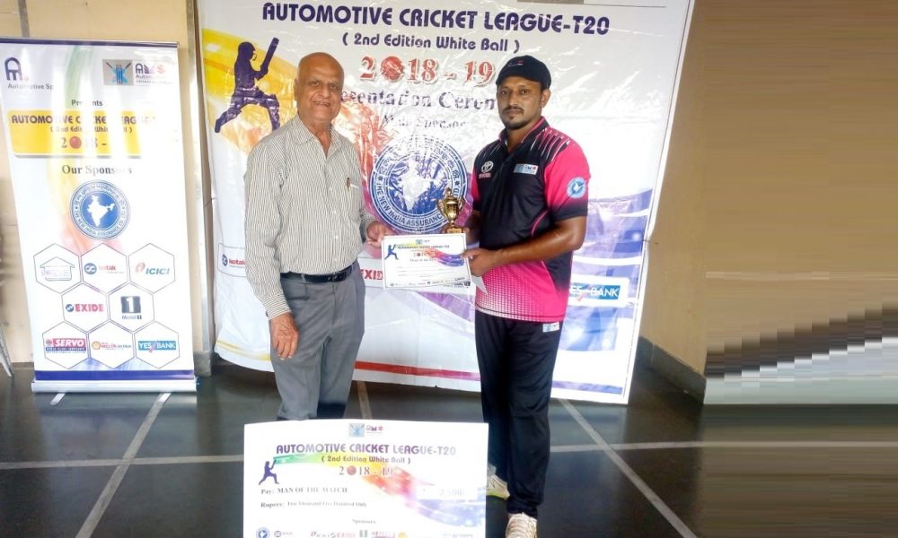 Aziz Shaikh From Toyota Team Man of the match 56 not out runs in 24 balls (8 Fours and 3 Sixes)