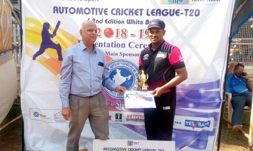 Aziz Shaikh From Toyota Team Man of the match 48 runs in 42 balls (3 Fours and 1 Sixes) and 1 Wicket against Route Mobile Team