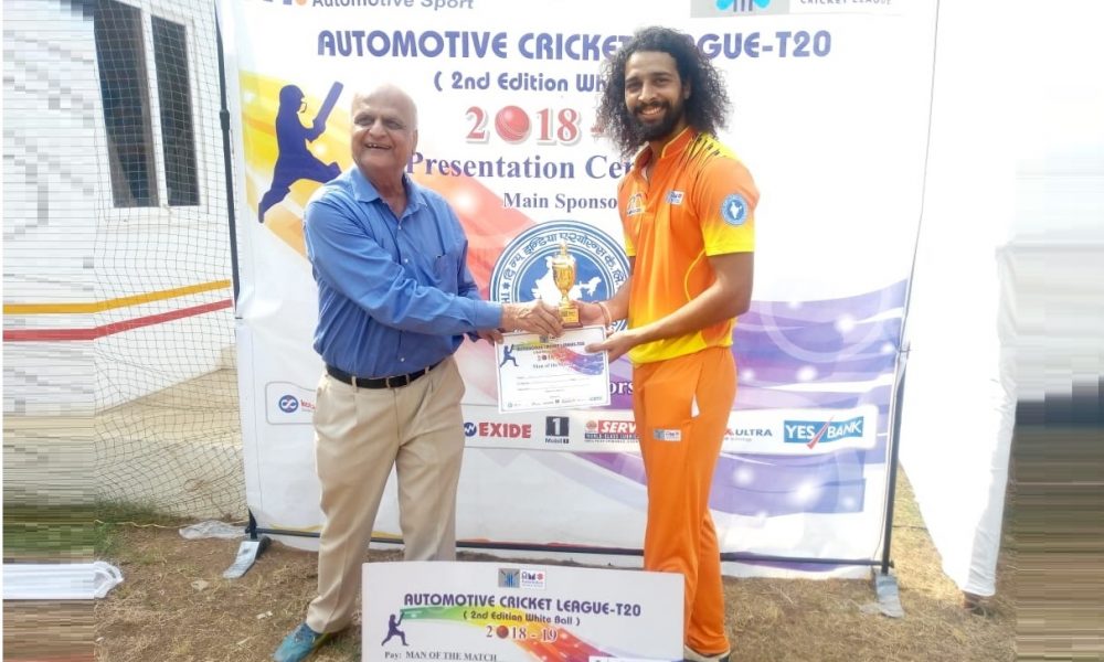 Ajay Singh Janu From Montage Team Man of the Match 105 runs in 66 balls (9 Fours and 5 Sixes) Against IDFC Team