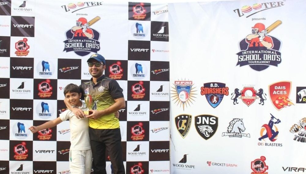 Ajit Virwani Man of the match From OIS Tigers Team 46 runs in 34 balls (5 Fours) and 1 Wkts against Dais Aces Team