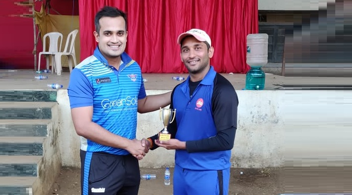 Mayank Shirke From Reliance Man of the Match 83 runs in 34 balls (10 Fours and 5 Sixes) against Green Sole Titan Team