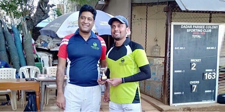Sanket Mirgal From First Data Team Man of the Match Score 115 runs in 41 balls (10 Fours and 9 Sixes) against Mid Mark Team