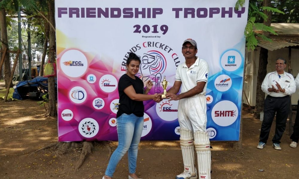 Kishore Khubchandani from SHM Ulhasnagar Team Man of the Match score 31 runs in 15 balls (2 Fours and 3 Sixes) against FCC Sunrisers Team