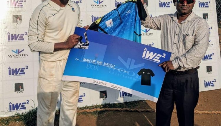 Pratik Patil From Sony Pictures Team Man of the Match Score 105 runs in 58 balls (14 Fours and 3 Sixes) and took 2 Wickets against Piramal Enterprises Team