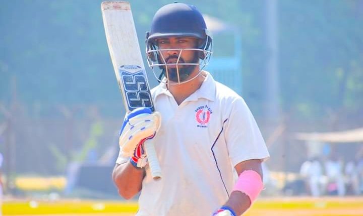 Man of the match - Daiwat Rane from Express Marketing Team score 116 runs in 106 balls (15 fours) against Akumentis Team in Chanawala Challengers T-40 Trophy 2019-20