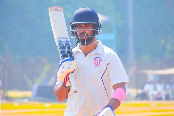 Man of the match - Daiwat Rane from Express Marketing Team score 116 runs in 106 balls (15 fours) against Akumentis Team in Chanawala Challengers T-40 Trophy 2019-20