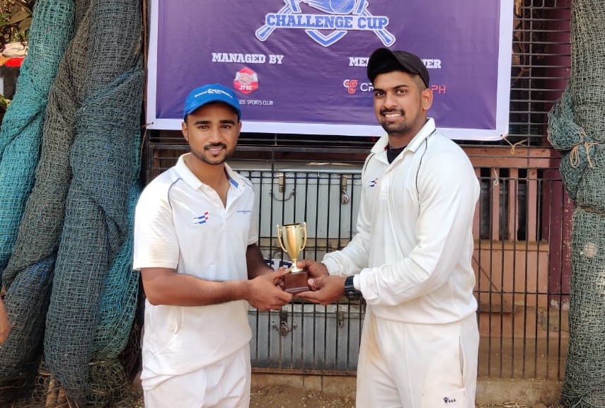 Man of the match - Kiran Thasale from Burns & McDonnell India Team score 86 runs in 51 balls (14 fours and 1 six) against Petrofac in FSC Burns & McDonnell Premier League 2020