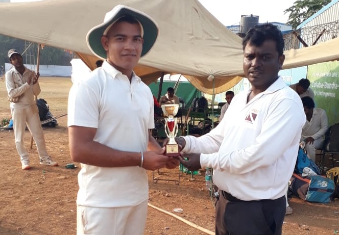 Man of the match - Manish Yadav from New Way Travels Pvt Ltd. Team score 59 runs in 30 balls (7 Fours and 2 sixes) against Mettler Toledo Pvt Ltd Team in Salim Durani T-20 Trophy 2019-20