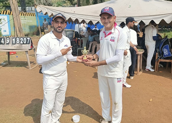 Man of the match - Mrutunjay Thakur from JSW Dolvi Team score 70 runs in 41 balls (13 Fours) against Crossfuse Team in T20 Masters Cup (Yellow) 2019-20