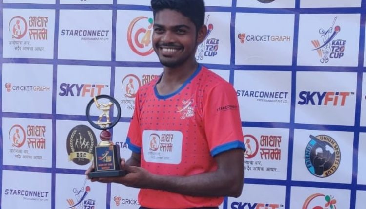 Man of the match - Siddhesh Pandit from PDTSA Team score 73 runs in 40 balls (6 Fours and 5 Sixes) against Matunga Gymkhana in Kale T20 Cup - 2019-20