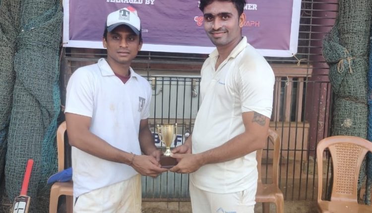 Man of the match - Shirkant Shetty from Technimont ICB Pvt Team score 48 runs in 23 balls and took 3 wkts