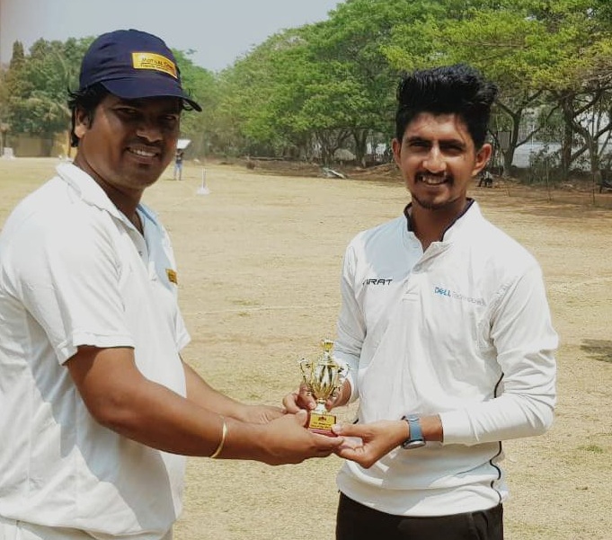 Man of the match - Chinmay Mohite from Dell EMC Team score 68 runs in 43 balls (10 Fours) against Motilal Oswal Team in Twenty20 Scorer Akhilesh Bhaskar Competition T20 Master's Cup (GREEN) 2019-20