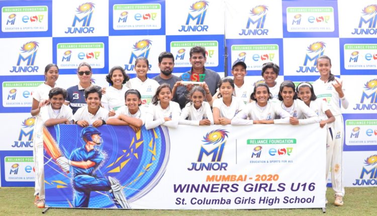 MUMBAI- Girls U-16 Winners St. Columba School (Gamdevi)