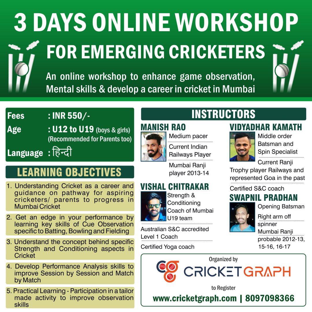 Cricketgraph 3 Day Online Workshop 3