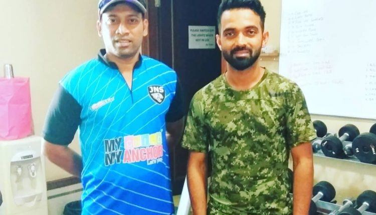 Rohan Bane with Ajinkya Rahane