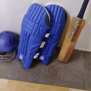 english willow cricket bats , pads & helmet