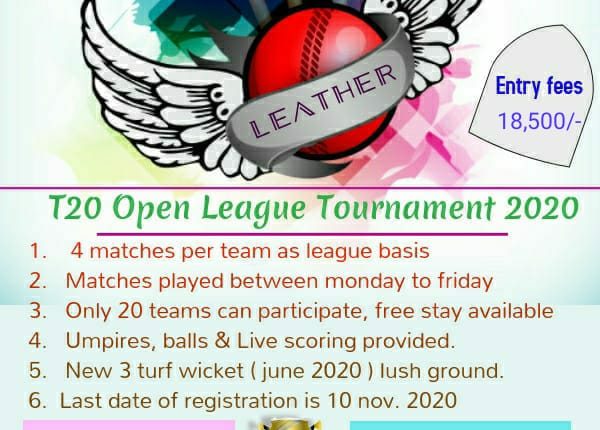T 20 Open League Tournament 2020 Pune