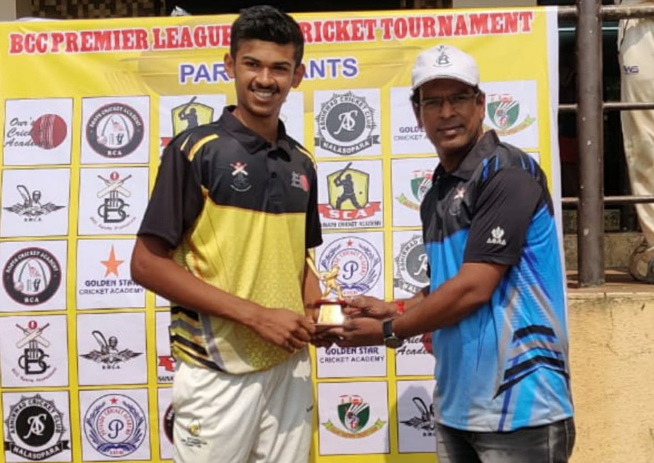 Aayush Vartak scored 131 at Jivdani Cricket Ground in Virar