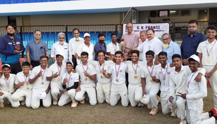 Golden Star Cricket Academy winners at Dadaji Konddev stadium
