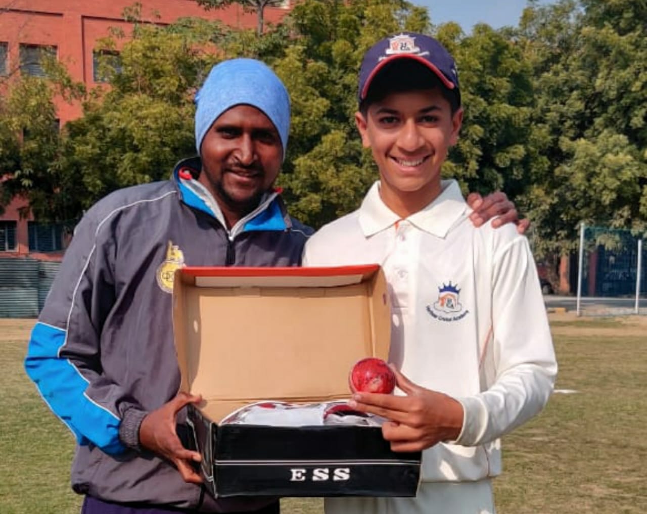 Ronak Waghela took 9 wickets at Bharti College Cricket Ground in New Delhi