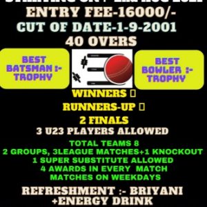 The 3CS 1st U 19 Monsoon Cricket Tournament 2021