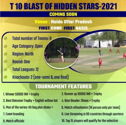T 10 Blast Of Hidden Stars Tournament 2021