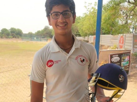 Shrut Kalawadiya from Universal Cricket Academy in Guajrat