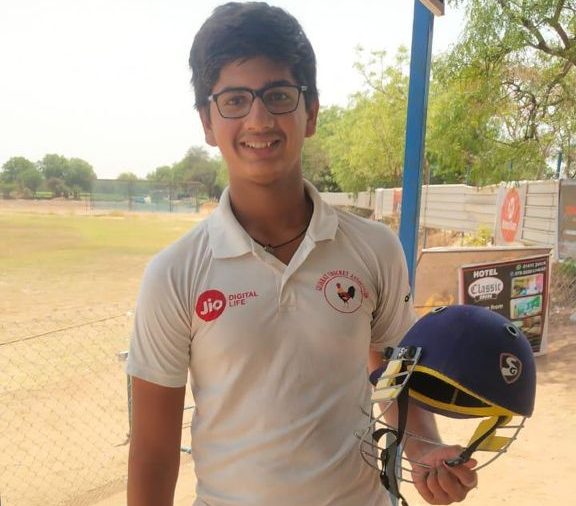 Shrut Kalawadiya from Universal Cricket Academy in Guajrat