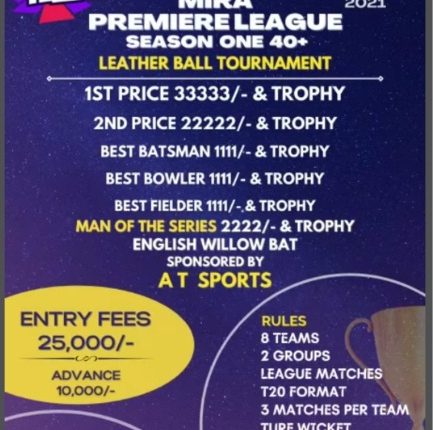 Mira Premiere League Season One 40 +Tournament 2021