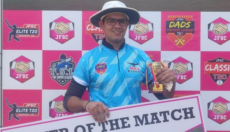pramod chandan scored 76 runs at fatima cricket ground in mumbai
