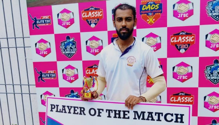 Daiwat Rane scored 65 runs at fatima cricket ground