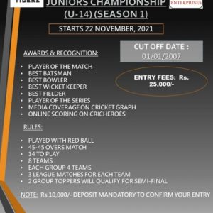 Aruprit Tigers Juniors Championship U-14 Season 1