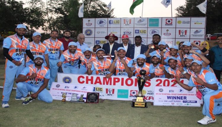 Delhi Deaf Team- Champions of KFC T20 5th National Cricket Championship for Deaf