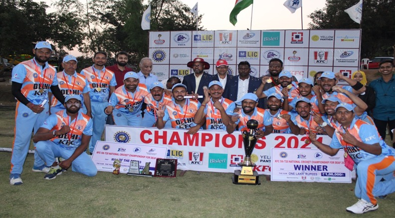 Delhi Deaf Team- Champions of KFC T20 5th National Cricket Championship for Deaf
