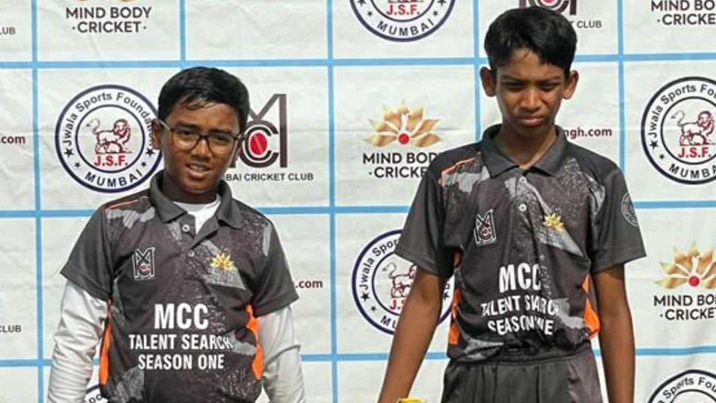 Manveer Jain and Arya Karle from Bhosle Cricket Academy